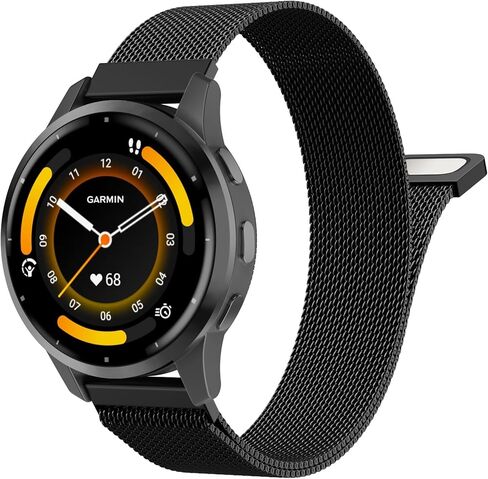 حزام شبكي من MoKo Milanese، حزام سريع الفك من الفولاذ المقاوم للصدأ 18/20/22 مم متوافق مع Garmin Venu 4/3S، Vivoactive 6/5/4S/3، Forerunner 265S/255S، للرجال والنساء in Kuwait