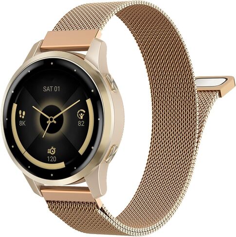 حزام شبكي من MoKo Milanese، حزام سريع الفك من الفولاذ المقاوم للصدأ 18/20/22 مم متوافق مع Garmin Venu 4/3S، Vivoactive 6/5/4S/3، Forerunner 265S/255S، للرجال والنساء in Kuwait