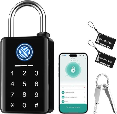 قفل lokko في الهواء الطلق، قفل بوابة ذكي في الهواء الطلق، مقاوم للماء شديد التحمل بلوتوث بدون مفتاح قفل قابل لإعادة الشحن، بصمة الإصبع وRFID لبوابة الفناء، بوابة حمام السباحة، السقيفة، صندوق البريد، تخزين RV، صندوق الأدوات، صندوق تخزين in Kuwait