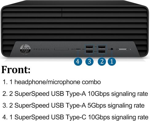 كمبيوتر مكتبي HP ProDesk 600 G6 SFF كمبيوتر برجي، Intel 6-Core i5-10400، ذاكرة وصول عشوائي DDR4 سعة 16 جيجابايت، محرك أقراص PCIe SSD سعة 512 جيجابايت، محول WiFi، RJ-45، 2 DisplayPort، نوع C، لوحة مفاتيح وماوس، Windows 11 Professional in Kuwait