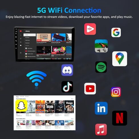 4G+64G Car Radio for Dodge Ram 1500 2500 3500 2002-2005: Android 15 Car Stereo Upgrade for Dodge Ram 1500 Radio, Wireless/Wire Carplay&Android Auto/Bluetooth/WiFi/GPS/FM SWC/Backup Camera in Kuwait