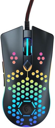 【 7-Color RGB Lighting Effect & Plug and Play - 59 Inch Cable 】 Professional Gaming USB Wired Mouse, Four Adjustable DPI Optical Sensor, Zero Lag, Anti Slip Foot Patch, Ergonomic Optical Gaming Mouse in Kuwait