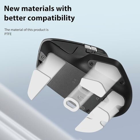 مجموعتان من زلاجات MX Master 4 Ice Mouse، أقدام بديلة PTFE متوافقة مع ماوس Logitech MX Master 4 اللاسلكي، وسادة تزلج ناعمة ومتينة (0.7 مم/أبيض) in Kuwait