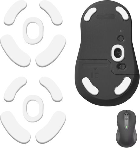 مجموعتان من زلاجات ماوس الجليد M750، أقدام بديلة PTFE متوافقة مع Logitech M750/ M650 (غير مناسبة للفأرة M750L، M650L)، وسادة تزلج ناعمة ومتينة (0.7 مم/أبيض) in Kuwait