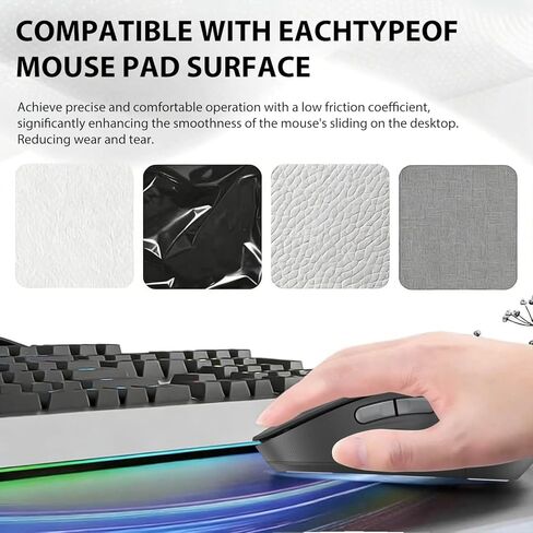 مجموعتان من زلاجات ماوس الجليد M750، أقدام بديلة PTFE متوافقة مع Logitech M750/ M650 (غير مناسبة للفأرة M750L، M650L)، وسادة تزلج ناعمة ومتينة (0.7 مم/أبيض) in Kuwait