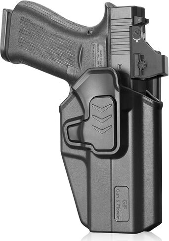 حافظة GUN & FLOWER OWB لـ Glock 43 43X 48 (إصدارات MOS والسكك الحديدية)، تناسب G43X MOS مع أو بدون حاجز، حافظة حزام الخصر من المستوى الثاني، خيارات ملحقات متعددة in Kuwait