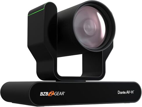 BZBGEAR BG-ADAMO4KDA25XB 25 x 4K UHD Auto Tracking 12G-SDI & USB Dante AV-H Live Streaming PTZ Camera with Tally Lights - Black in Kuwait
