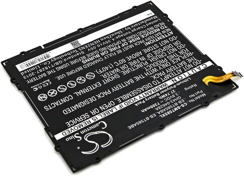 Replacement Battery for Galaxy Tab E 10.1, SM-P580, SM-P585M, SM-P585N, SM-P585N0, SM-P585Y, SM-T580, SM-T580NZKAXAR, SM-T585, SM-T585C, SM-T585M, SM-T587, SM-T587P 7300mAh in Kuwait