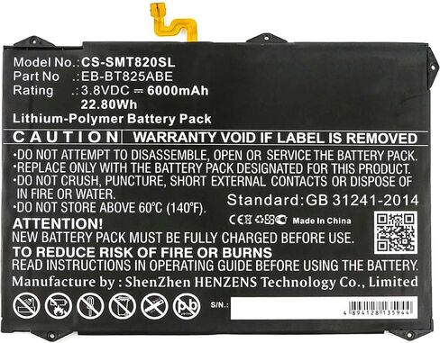 ALLC Replacement Battery for Samsung Galaxy Tab S3 9.7/Galaxy Tab S3 9.7 XLTE/SM-T820/SM-T825/SM-T825C/SM-T825N0/SM-T825Y/SM-T827V,PN:EB-BT825ABA/EB-BT825ABE/GH43-04702A,6000mAh in Kuwait
