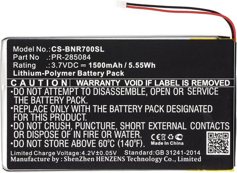 ALLC Replacement Battery for Barnes & Noble BNRV700/GlowLight Plus 7.8,PN:PR-285084,1500mAh in Kuwait