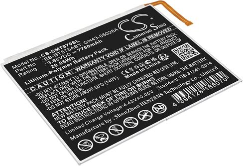 7760mAh Replacement Battery for SM-T875N Tab S7 11.0 SM-T878U SM-T870 Tab S7 5G UW 11.0 EB-BT875ABY GH43-05028A (3.86V) in Kuwait