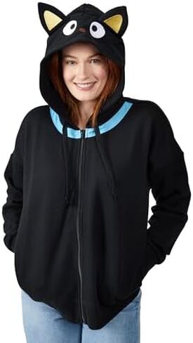 BioWorld Chococat Cosplay Long Sleeve Women's Black Zip Hoodie in Saudi Arabia