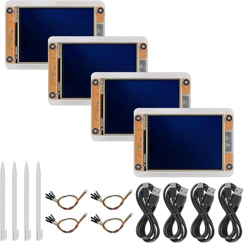 AITRIP 4 Pack 2.8" ESP32 Display ILI9341 Driver with Acrylic Case, 2.8inch ESP32-2432S028R ESP32 Display 240x320 Resistive Touchscreen TFT LCD, ESP32 Development Board for Arduino IDE in Kuwait