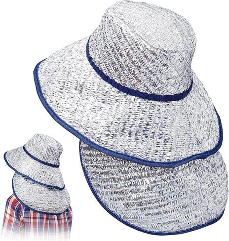 Aluminum Foil Sun Hat, Full Coverage UV Protection Gardening Fishing Sun Hat, Cooling Foldable Summer Outdoor Hat in Kuwait