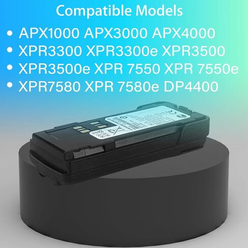 3350mAh PMNN4409 PMNN4409AR Upgrade Battery,Replacement with Type-C Charging Port for XPR7550 XPR7350 XPR7580 APX1000 XPR3500 DP4400 PMNN4448 Battery (1Pack+Belt Clip) in Kuwait