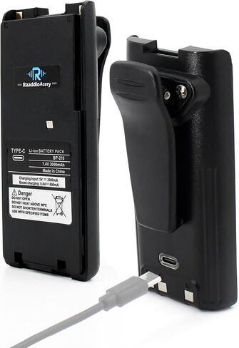 BP-210 Replacement Battery-2000mAh Li-ion Battery with USB-C Charging for IC-V8 IC-V81 IC-V82 IC-U82 IC-F3GS IC-F40GT IC-A6 IC-A24 Replacement BP-209/BP-222 Battery for Field Work & On-the-Go Use in Kuwait
