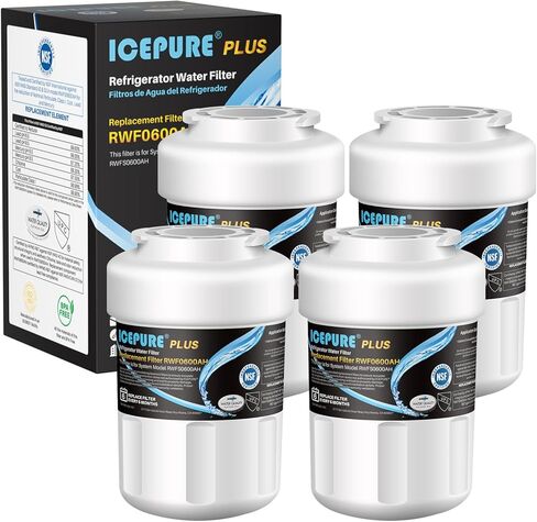 ICEPURE MWF Replacement for GE MFW, MWFP, 197D6321P006, WFC1201, MWFA, PC75009, HDX FMG-1, GSE25GSHECSS, 46-9996, GSH25JSDDSS, PSHS6PGZBESS, GWF, SGF-G9, RWF1060 Refrigerator Water Filter 4PACK in Saudi Arabia