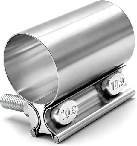 1.75" Butt Joint Band Exhaust Seal Clamp Sleeve,45mm Stainless Steel Exhaust Sleeve Band for Exhaust Pipe, Muffler,Manifolds,Coupler H-031-45 in Saudi Arabia