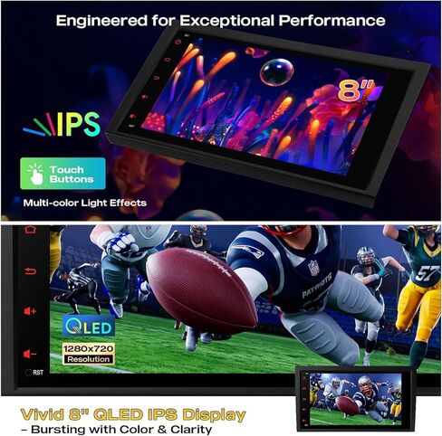 XTRONS Android 14 Car Stereo for Audi A4 S4 RS4 (B6/B7) SEAT Exeo, 8" G+G QLED Touchscreen, High-Speed Octa-Core 8+128GB, Wireless CarPlay & Android Auto, Global 4G LTE, GPS Nav, Dual Bluetooth in Kuwait