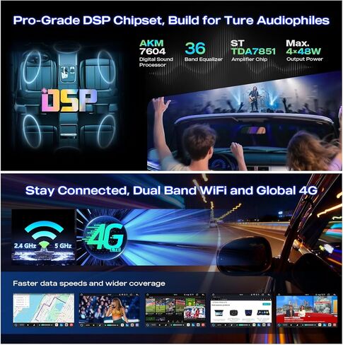 XTRONS Android 14 Car Stereo for Audi A4 S4 RS4 (B6/B7) SEAT Exeo, 8" G+G QLED Touchscreen, High-Speed Octa-Core 8+128GB, Wireless CarPlay & Android Auto, Global 4G LTE, GPS Nav, Dual Bluetooth in Kuwait