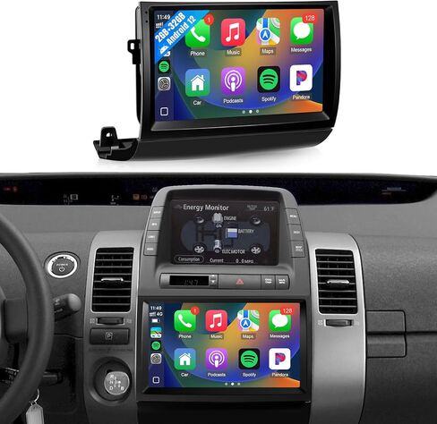 راديو سيارة Leadfan Leadfan لسيارة Toyota Prius 2004-2009 بديل ستيريو متوافق مع JBL Wireless Apple CarPlay Android Auto، شاشة لمس 9 بوصة مع نظام ملاحة GPS بلوتوث وواي فاي وكاميرا احتياطية وميكروفون in Kuwait