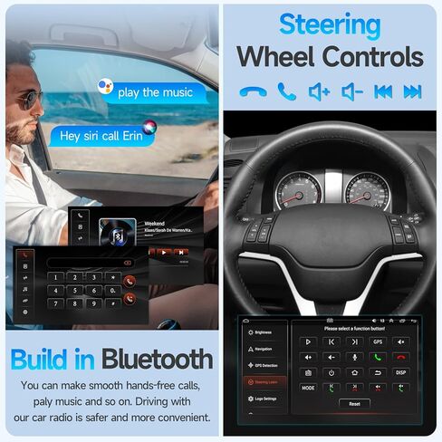 راديو سيارة Leadfan Leadfan لسيارة Toyota Prius 2004-2009 بديل ستيريو متوافق مع JBL Wireless Apple CarPlay Android Auto، شاشة لمس 9 بوصة مع نظام ملاحة GPS بلوتوث وواي فاي وكاميرا احتياطية وميكروفون in Kuwait