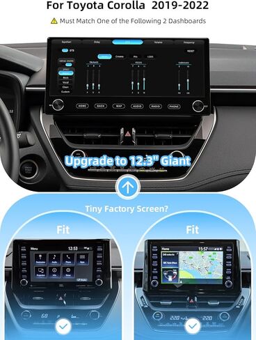 ستيريو سيارة Dasaita مقاس 12.3 بوصة لسيارة Toyota Corolla 2019-2022، وحدة رأس 8 جيجابايت + 256 جيجابايت مع مقبض تحكم، Android 13، CarPlay اللاسلكي وAndroid Auto، التوصيل والتشغيل GPS للملاحة، شاشة لمس 2K، 4G LTE، 5G WiFi in Kuwait