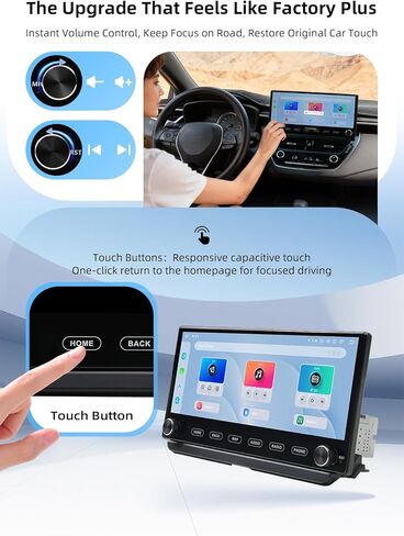 ستيريو سيارة Dasaita مقاس 12.3 بوصة لسيارة Toyota Corolla 2019-2022، وحدة رأس 8 جيجابايت + 256 جيجابايت مع مقبض تحكم، Android 13، CarPlay اللاسلكي وAndroid Auto، التوصيل والتشغيل GPS للملاحة، شاشة لمس 2K، 4G LTE، 5G WiFi in Kuwait