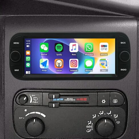 راديو ستيريو للسيارة مزدوج الدين لسيارة دودج رام دورانجو 2001 2002 2003 مع CarPlay اللاسلكي وAndroid Auto، 6.86 بوصة راديو السيارة Surpport GPS Bluetooth Mirror Link كاميرا احتياطية in Kuwait