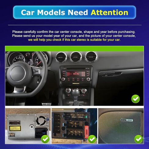 [4+64GB] Android Radio for Audi TT MK2 2006-2014: NHOPEEW 9 inch IPS Touchscreen Audi Stereo - Wireless Carplay and Android Auto, Custom Homepage, DSP/EQ, 5G/WiFi, SWC + Rearview Camera + Canbus in Kuwait