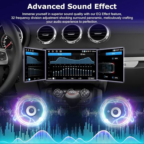 [4+64GB] Android Radio for Audi TT MK2 2006-2014: NHOPEEW 9 inch IPS Touchscreen Audi Stereo - Wireless Carplay and Android Auto, Custom Homepage, DSP/EQ, 5G/WiFi, SWC + Rearview Camera + Canbus in Kuwait
