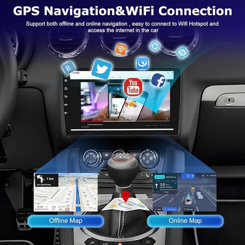[4+64GB] Android Radio for Audi TT MK2 2006-2014: NHOPEEW 9 inch IPS Touchscreen Audi Stereo - Wireless Carplay and Android Auto, Custom Homepage, DSP/EQ, 5G/WiFi, SWC + Rearview Camera + Canbus in Kuwait