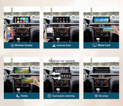 صندوق واجهة نظام Linux لسيارة Lexus GS LS RX هو LX570 ES CT NX RC Wireless Carplay Android Auto GPS Navigation فقط يدعم شاشة راديو السيارة الأصلية in Kuwait