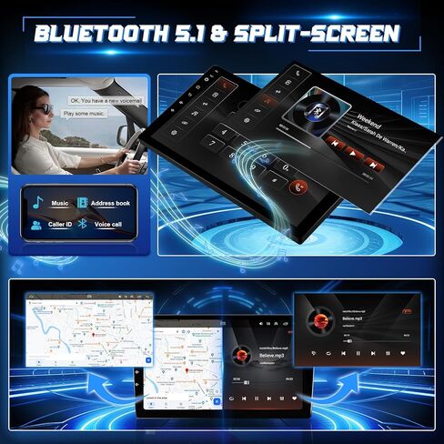 راديو سيارة Leadfan لسيارة Honda Civic 2006-2011 ستيريو مع Carplay لاسلكي Android Auto، شاشة لمس 10.1 بوصة لسيارة Honda Civic GPS Navigation Bluetooth WiFi كاميرا خلفية FM Mirrorlink تقسيم الشاشة SWC in Kuwait