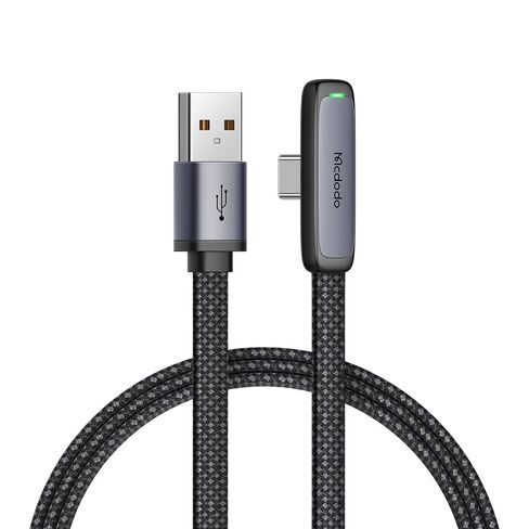 mcdodo 4FT USB to Lightning Cable 90 Degree Right Angle USB-A to Lightning Charging Cable with LED Indicator Light Compatible with iPhone 14 13 12 11/Pro/ProMax/Plus, iPad, AirPods, iTouch in Kuwait