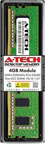 استبدال ذاكرة الوصول العشوائي A-Tech بسعة 4 جيجابايت لـ Hynix HMA851U6DJR6N-XN | وحدة ذاكرة DDR4 3200MHz PC4-25600 UDIMM Non-ECC 1Rx16 1.2V 288-Pin in Kuwait