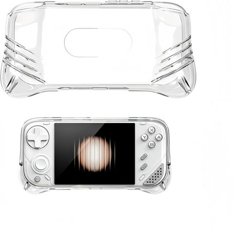 Transparent TPU Case Compatible with MINILOONG Pocket 1 — Shockproof, Slim Fit, Full Access, Protective Shell for Gaming Handheld (Black) in Kuwait