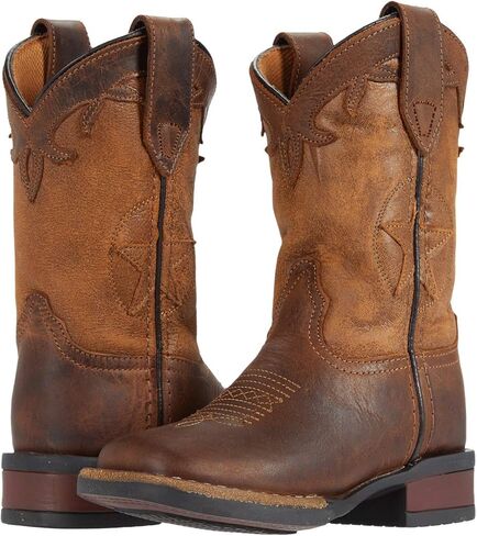 ROPER Kids Girls Monterey Star Square Toe Casual Boots Mid Calf - Brown in Kuwait
