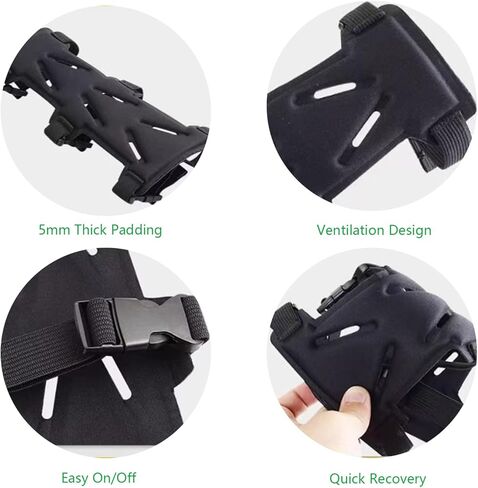 2-Pack Lightweight Archery Arm Guard,Adjustable Elastic Strap Forearm Protector,Unisex for Left or Right Hand,Easy On/Off & Quick Recovery,Suitable for Archery Sports in Kuwait