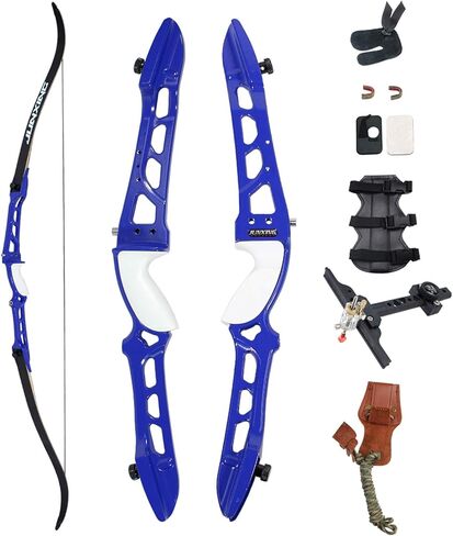SinoArt 68" Metal Riser Takedown Recurve Bow Adult Archery Competition Athletic Bow Weights 20-40Lbs Right Handed Archery Kit in Kuwait