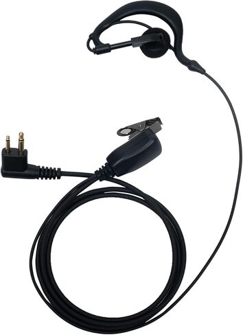 2 pin Earpiece Headset with PTT Mic G Shape for Motorola Cp200d Cp200 Cp100d Cp185 Cls1410 Cls1110 bpr40 rdm2070d mag one dlr1060 bc130 M1 R2 Walkie Talkies Two Way Radio,10 Pack in Kuwait