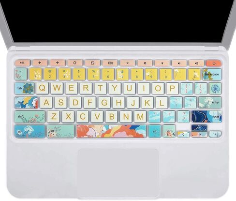 Keyboard Skin for Acer Chromebook Spin 11 311 CP311 511 512/Chromebook Premium R11 CB5-132T CB3-131/Chromebook R 13 CB5-312T/Chromebook 14 CP5-471/Chromebook 15 CB3-532 C910, Little Flower in Kuwait