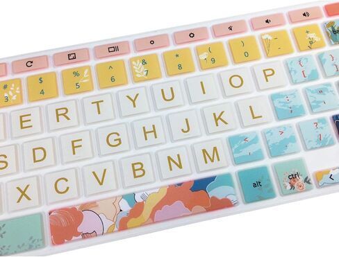 Keyboard Skin for Acer Chromebook Spin 11 311 CP311 511 512/Chromebook Premium R11 CB5-132T CB3-131/Chromebook R 13 CB5-312T/Chromebook 14 CP5-471/Chromebook 15 CB3-532 C910, Little Flower in Kuwait