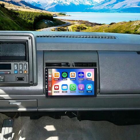 ستيريو سيارة DIN واحد مقاس 9 بوصة مناسب لشاحنات GMC من 1988 إلى 1994 مع CarPlay لاسلكي Android Auto Bluetooth شاشة لمس راديو السيارة ومستقبلات صوت مرآة وصلة احتياطية وكاميرا بلوتوث USB وراديو FM EQ in Kuwait