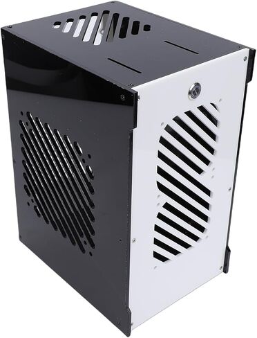 حافظة كمبيوتر صغيرة Focket ITX، حافظة كمبيوتر صغيرة بلوحة أكريليك شفافة تهوية 360 درجة، كمبيوتر ألعاب أكريليك مع مصدر طاقة SFX متوافق مع أعمال الألعاب المنزلية in Kuwait