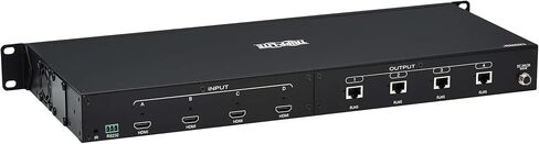 مجموعة مفاتيح TRIPP LITE 4x4 HMDI Over Cat6 Matrix، جودة 4K @ 60 هرتز، يتضمن Switch Plus مجموعة أجهزة استقبال ضفيرة 4X، تمتد حتى 230 قدمًا، متوافقة مع TAA، ضمان لمدة عام (B127A-4X4-BH4PH) in Kuwait
