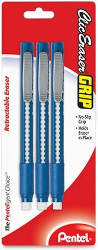 Pentel Clic Eraser Retractable Pen-Shaped Eraser (ZE21BP3-K6) in Saudi Arabia