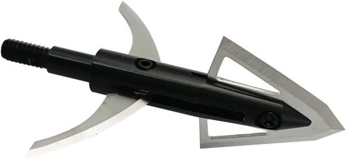 6 Broadhead 4-Blade Hunting Hybrid Mechanical Broadhead 100 Grain 1" Fixed 1.8" Mechanical Cutting Diameter in Kuwait