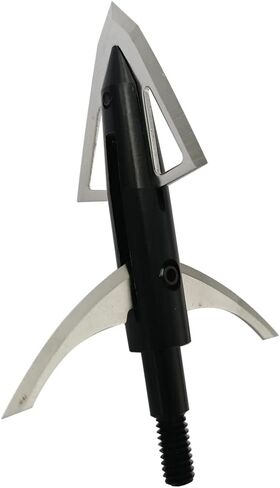 6 Broadhead 4-Blade Hunting Hybrid Mechanical Broadhead 100 Grain 1" Fixed 1.8" Mechanical Cutting Diameter in Kuwait