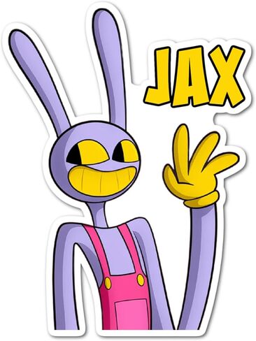 3.5" Amazing Digital Circus Jax rabbit Laminated Laptop Stickers. Sizes in pictures Gift for friends and family perfect for mug tumbler laptop kindle tablet pc and more in Kuwait